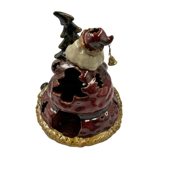 Santa and Christmas tree tea light candle holder - Picture 5 of 9